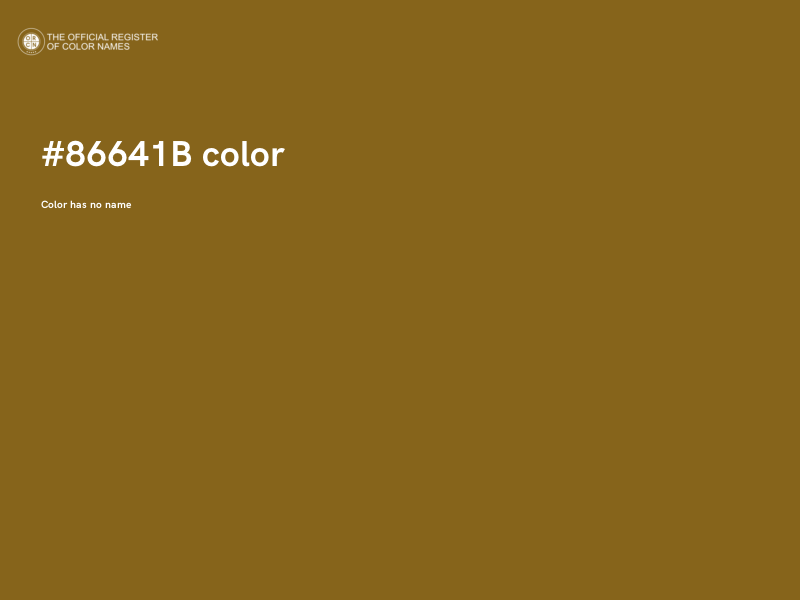 #86641B color image