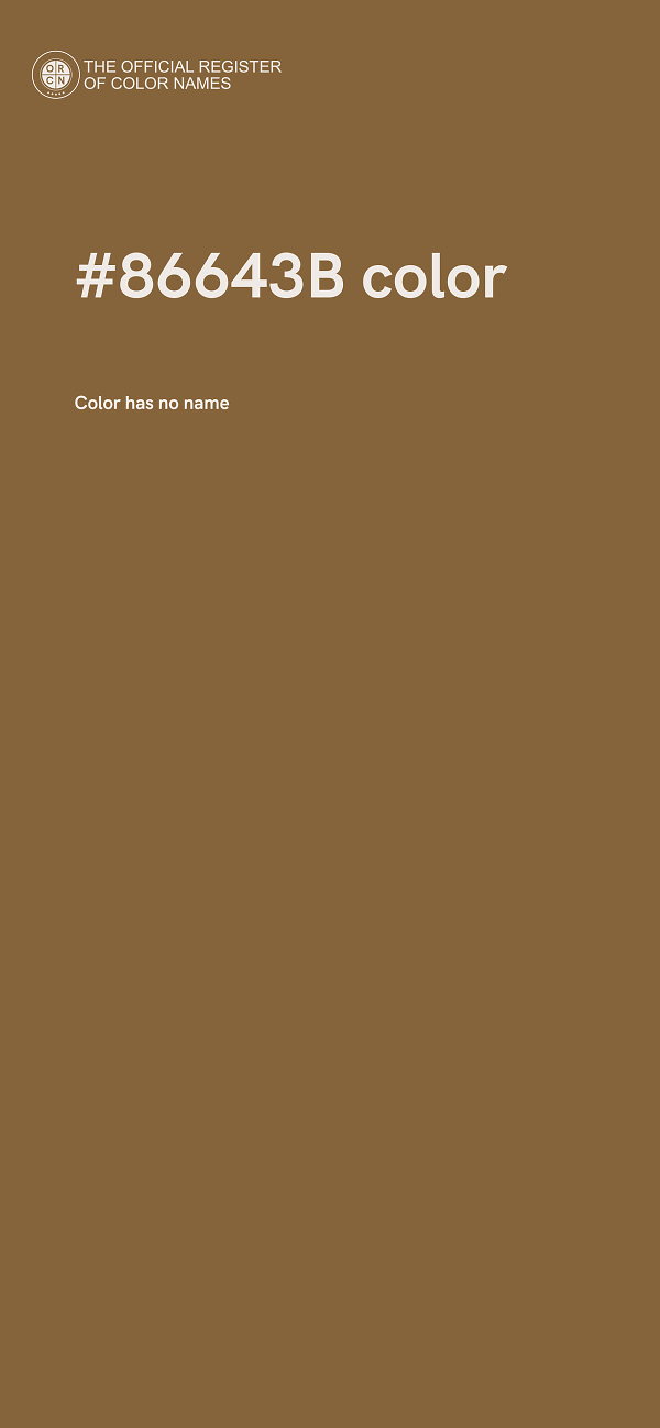 #86643B color image