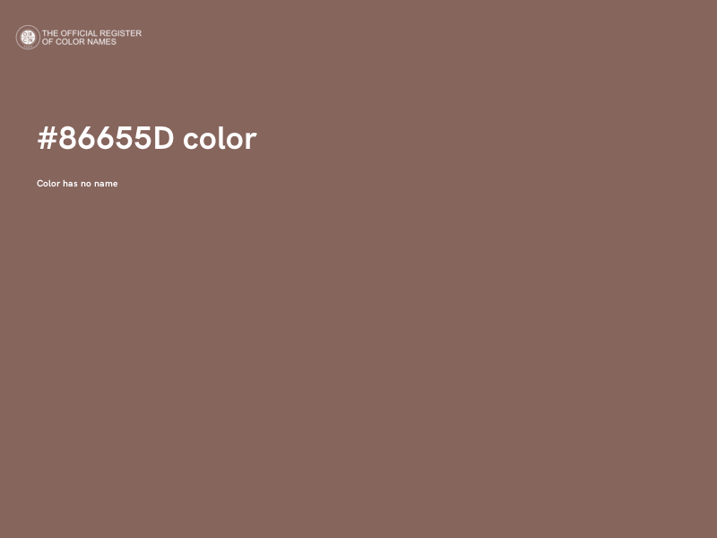 #86655D color image