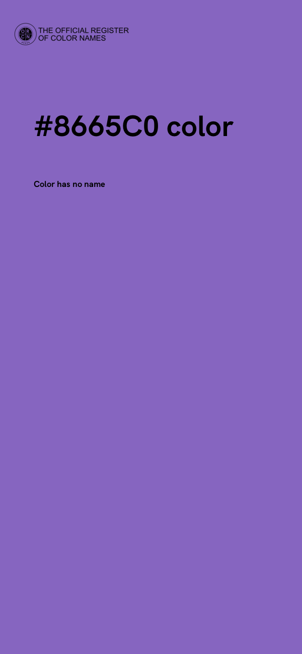 #8665C0 color image