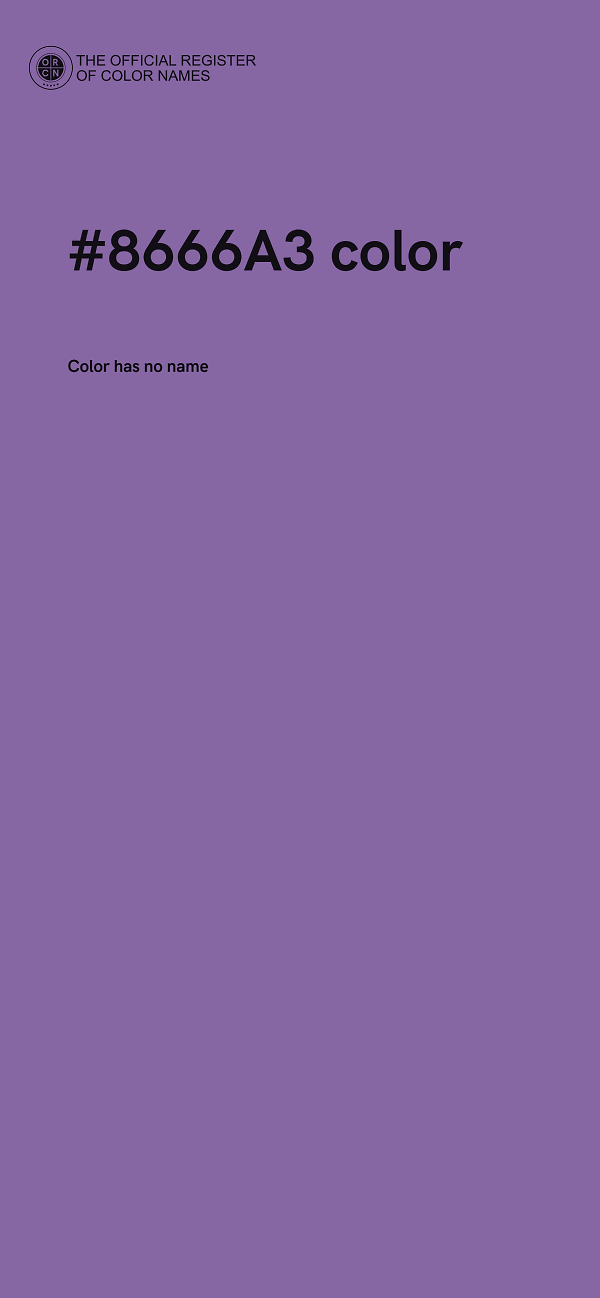 #8666A3 color image