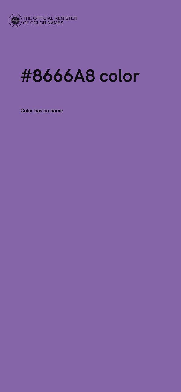 #8666A8 color image