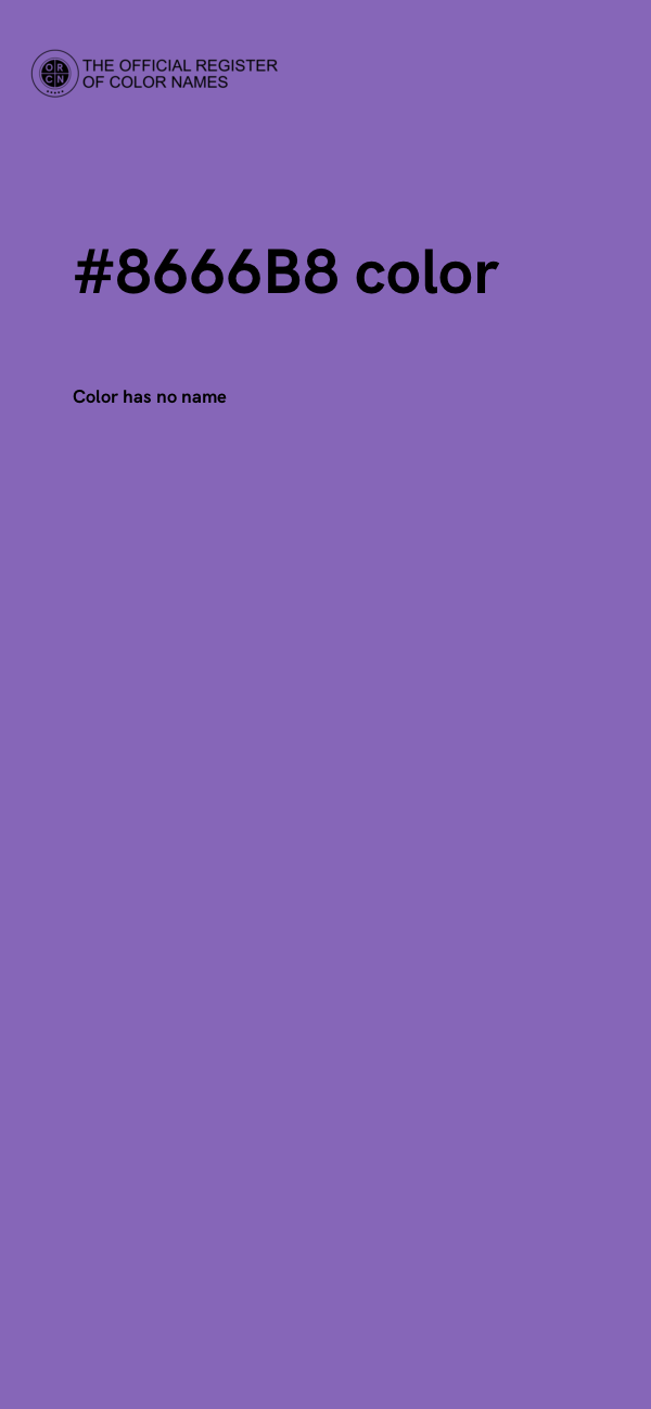 #8666B8 color image