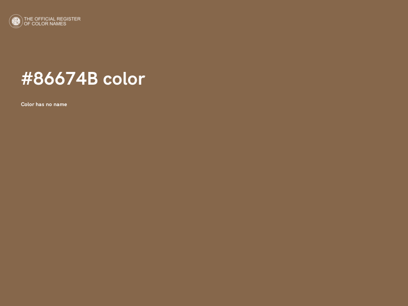 #86674B color image