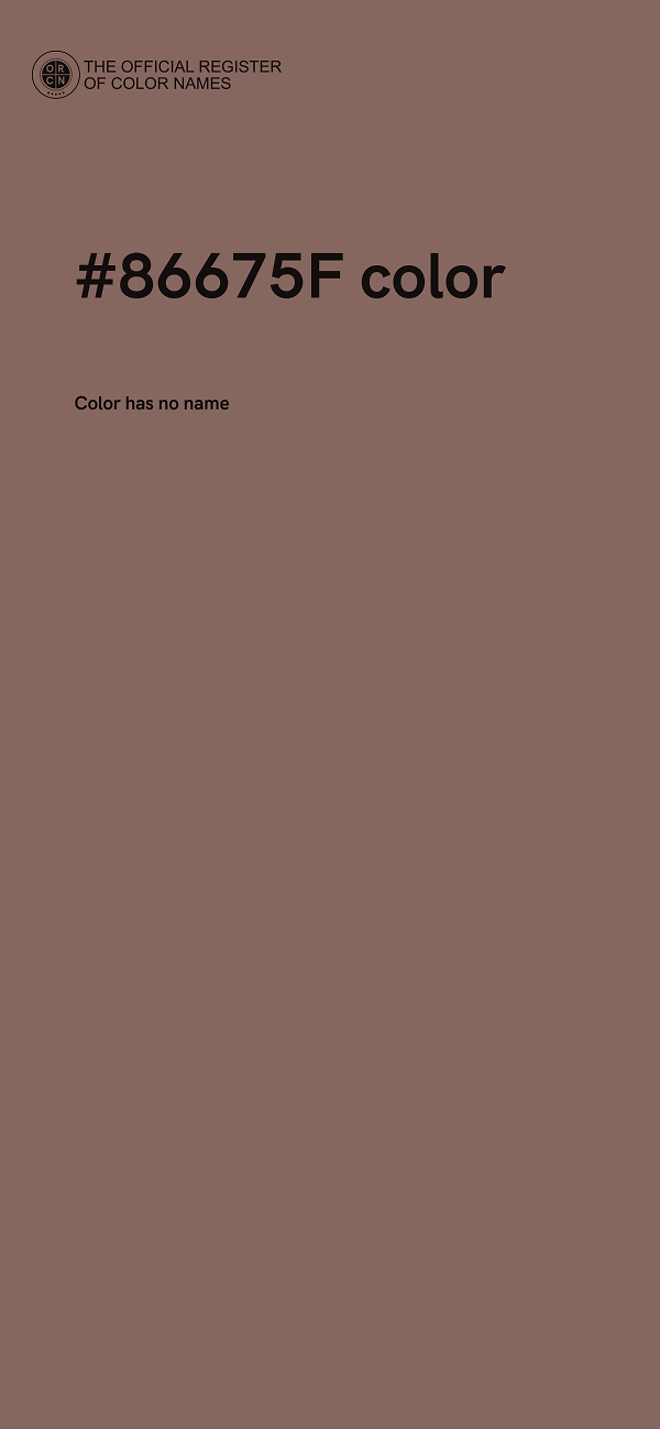 #86675F color image
