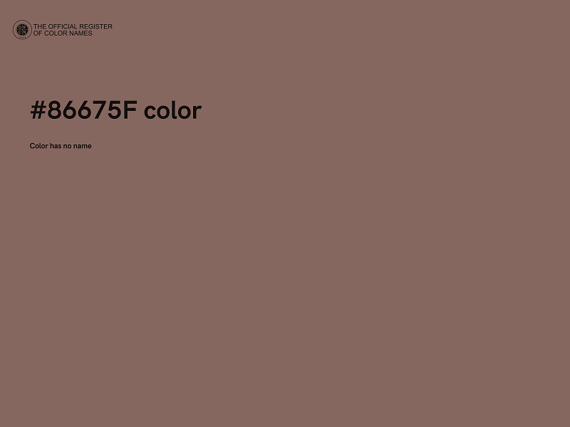 #86675F color image