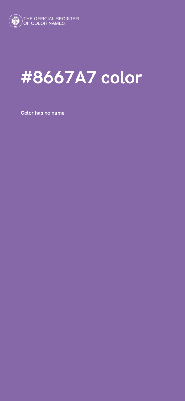 #8667A7 color image