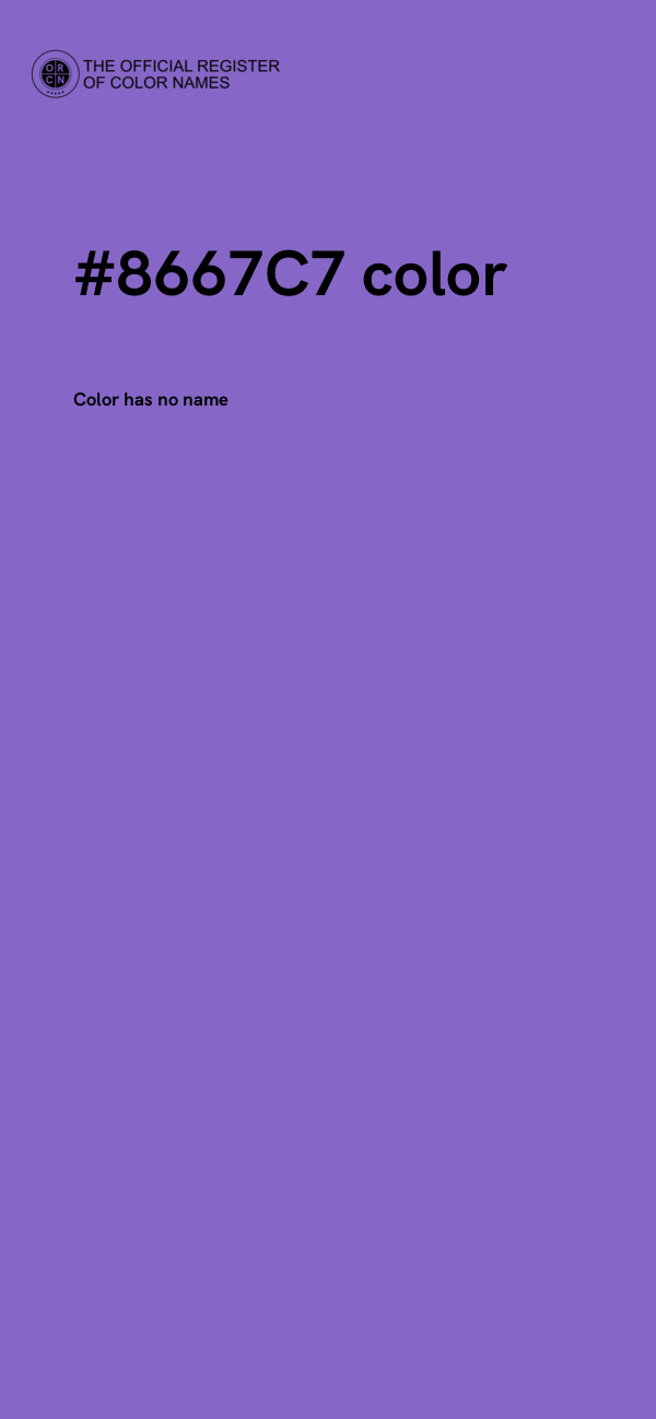 #8667C7 color image