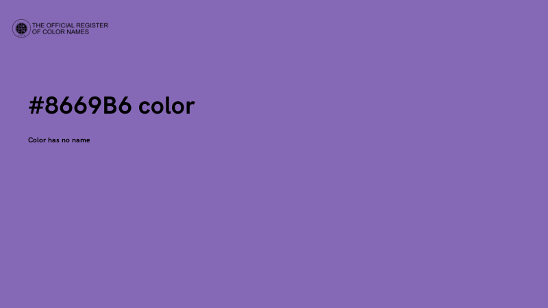 #8669B6 color image