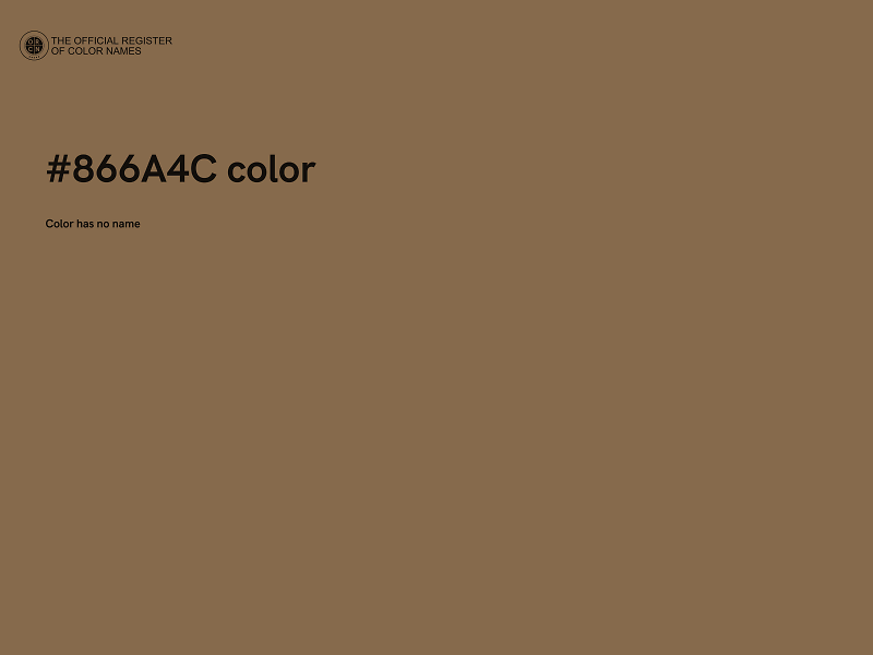 #866A4C color image