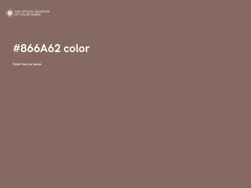 #866A62 color image