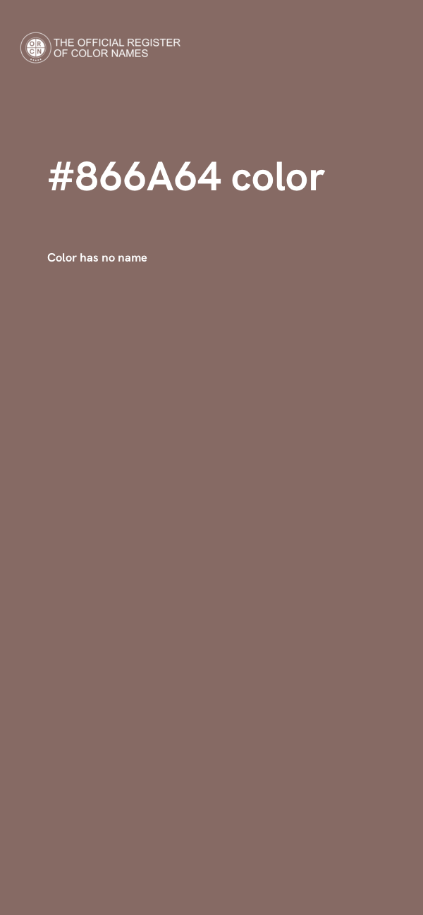 #866A64 color image