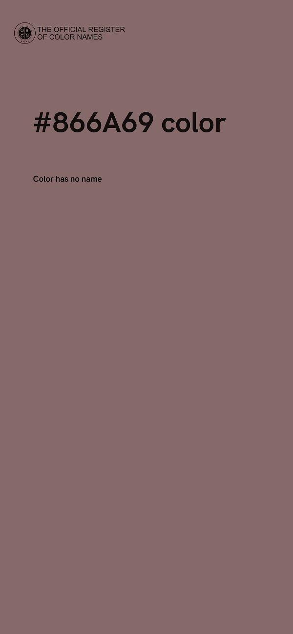 #866A69 color image