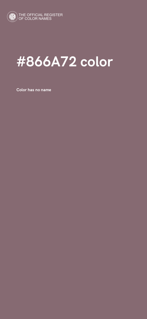 #866A72 color image