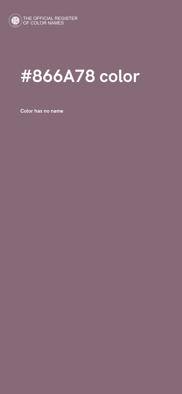 #866A78 color image