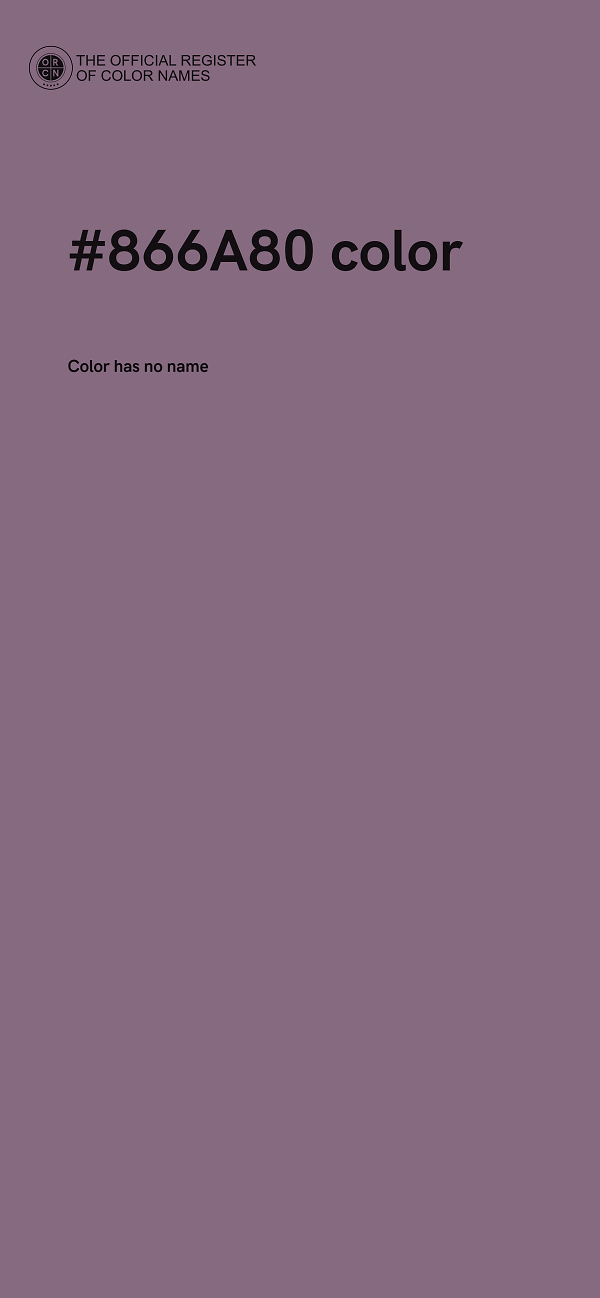 #866A80 color image