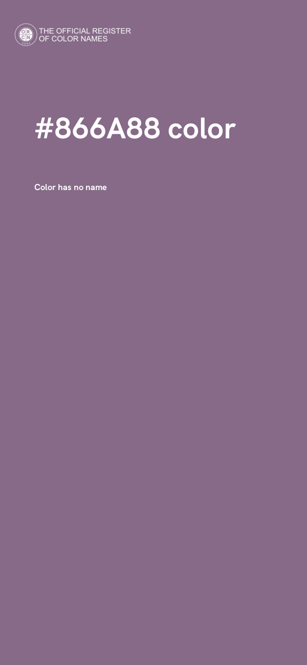 #866A88 color image