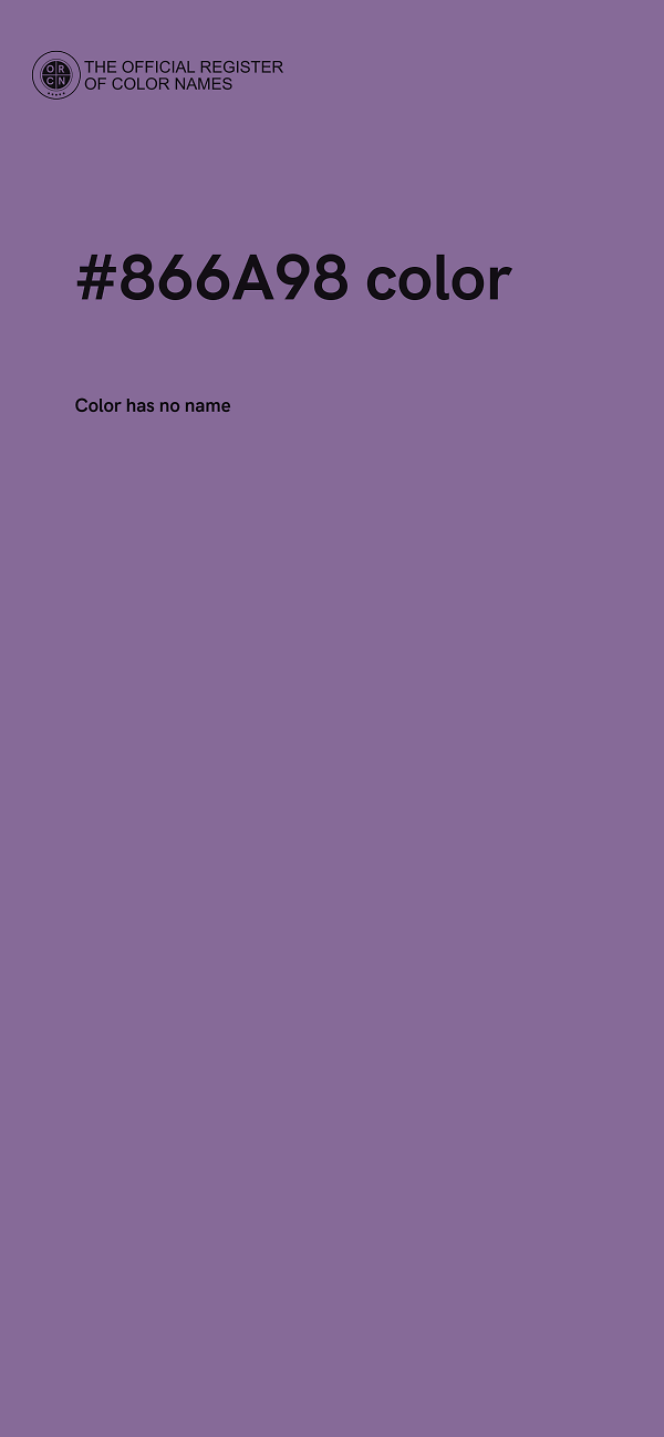 #866A98 color image