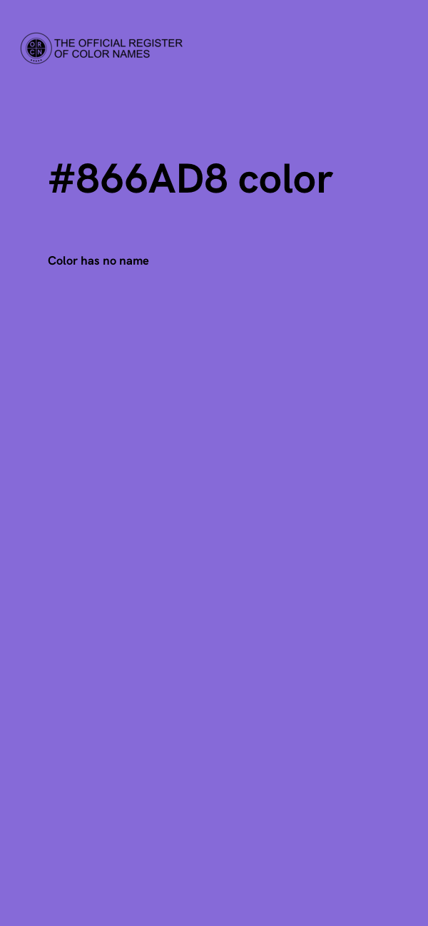 #866AD8 color image
