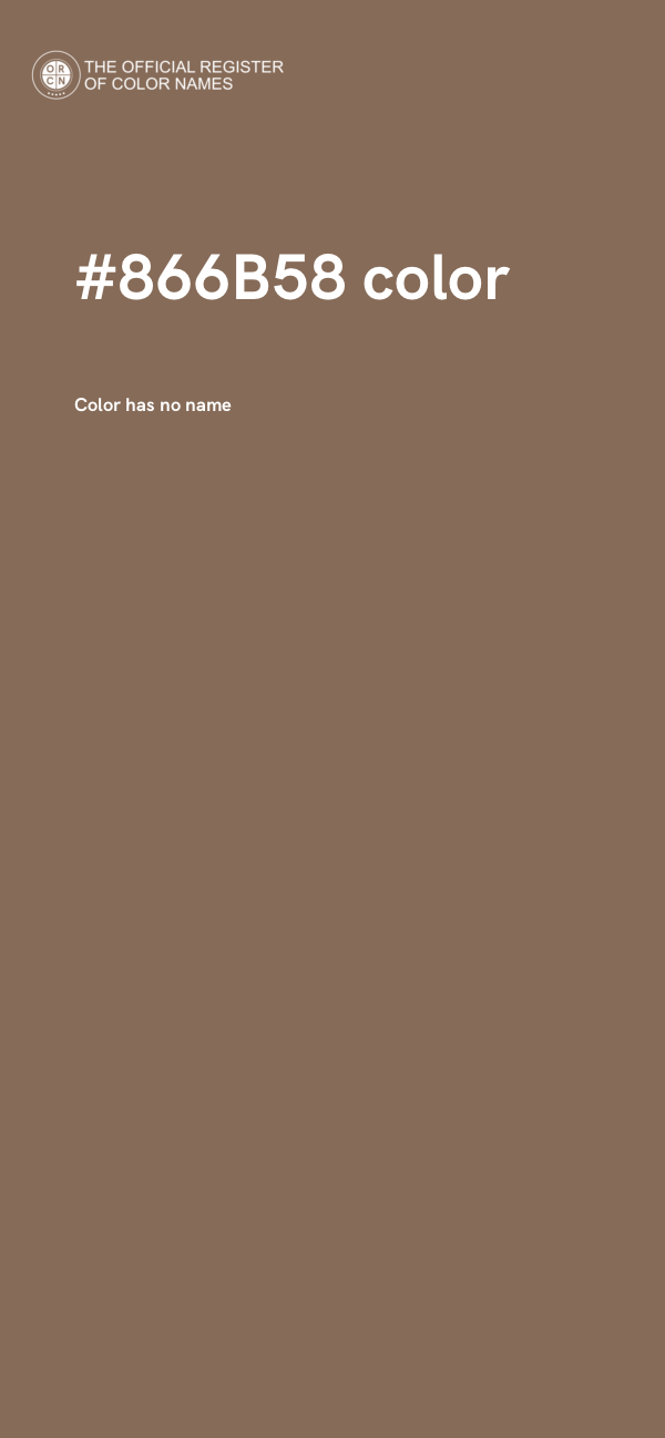 #866B58 color image