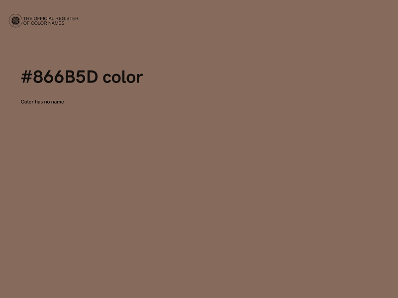 #866B5D color image