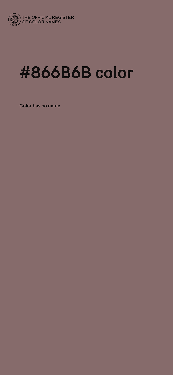 #866B6B color image