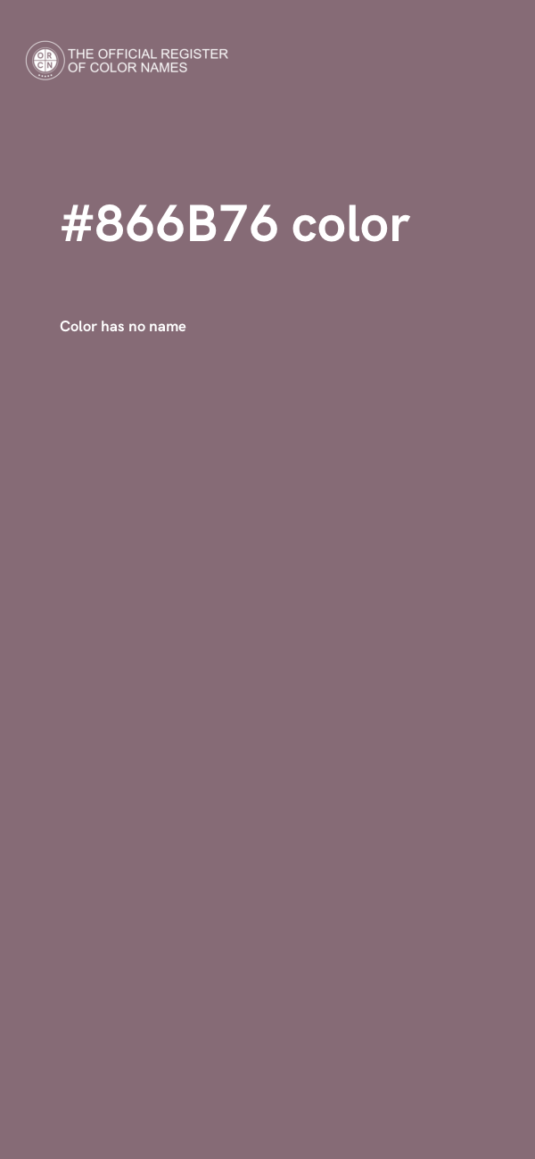 #866B76 color image