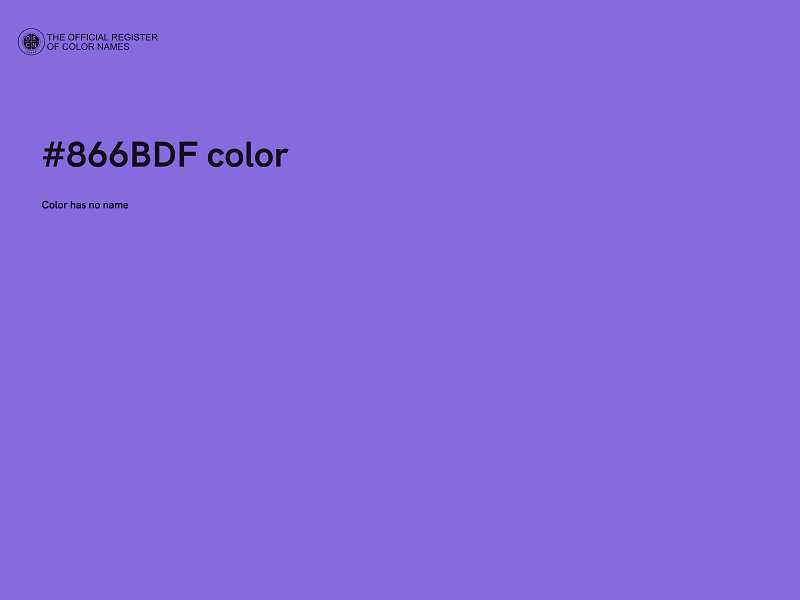 #866BDF color image