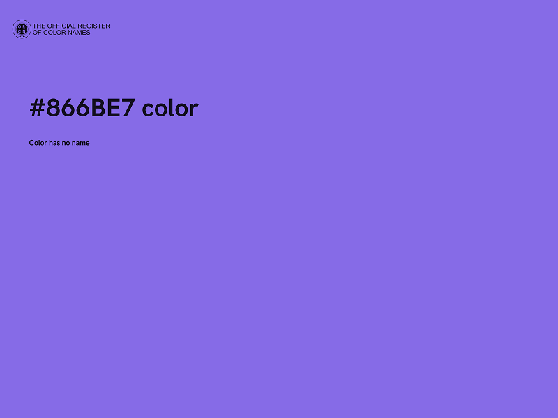 #866BE7 color image