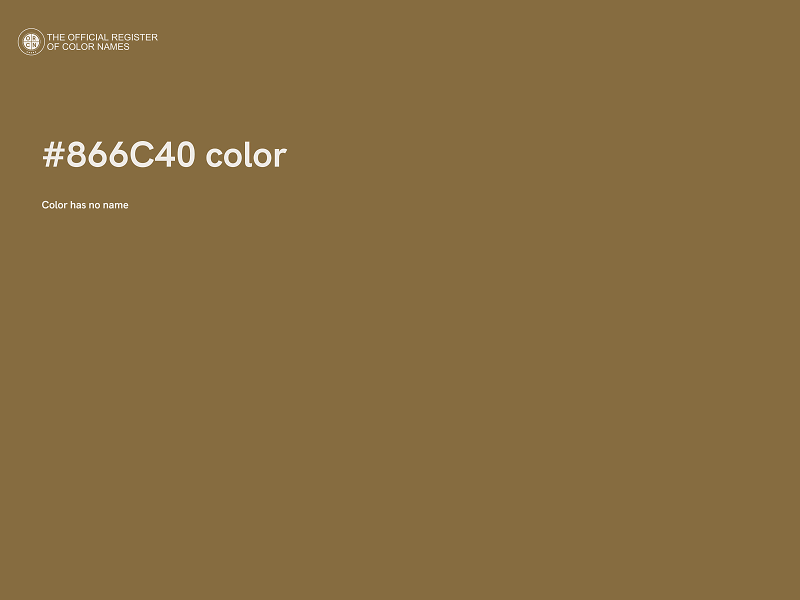 #866C40 color image