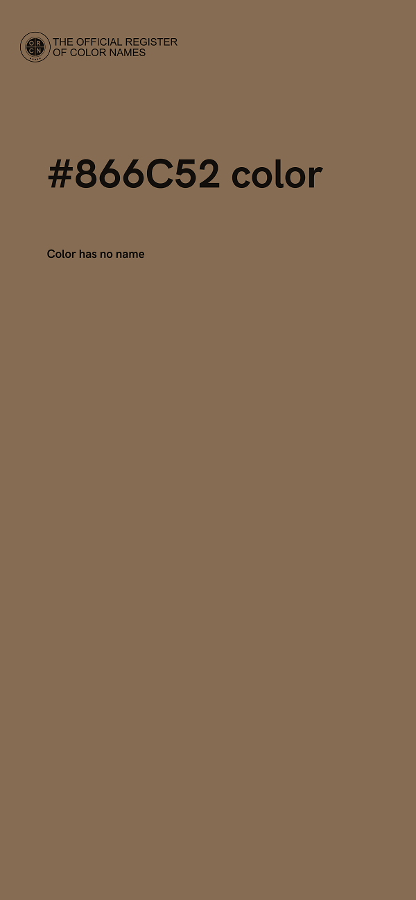 #866C52 color image