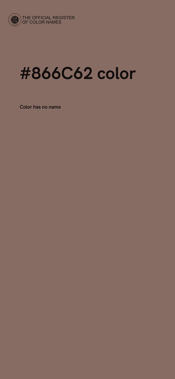 #866C62 color image