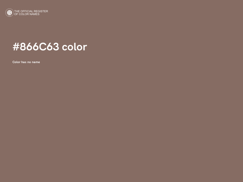 #866C63 color image