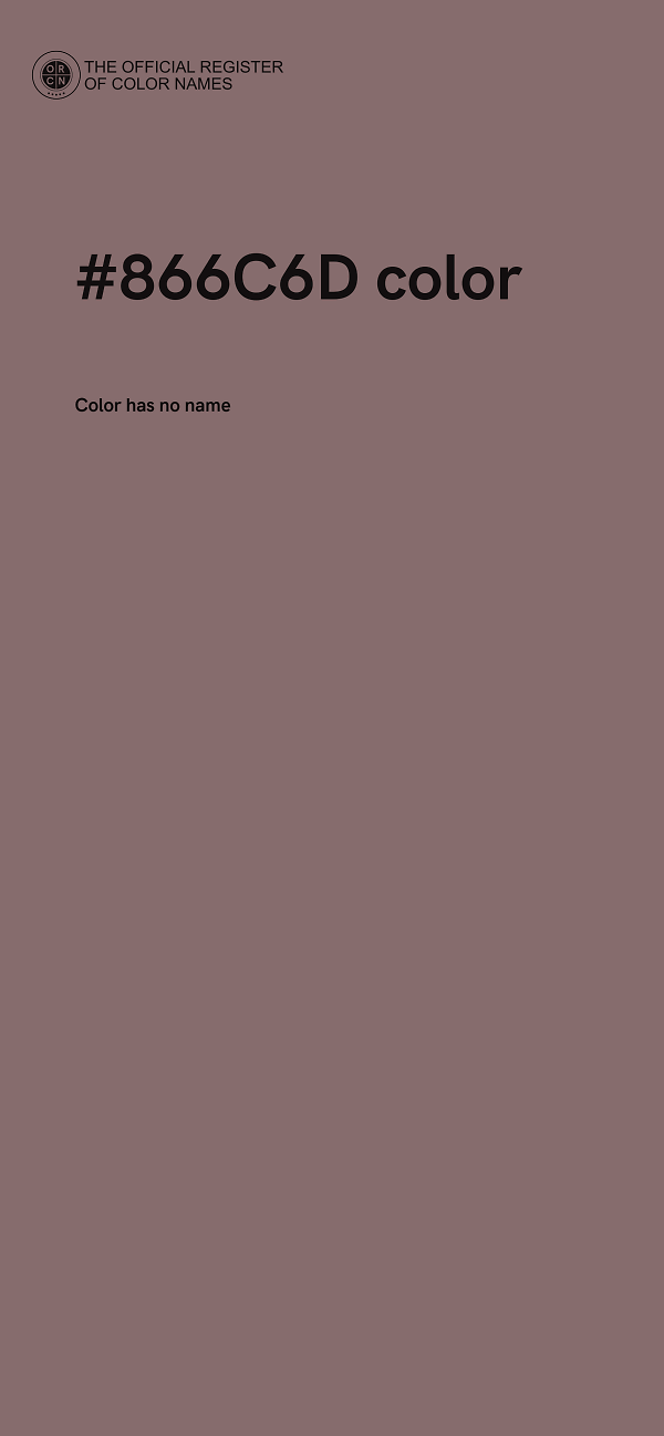 #866C6D color image