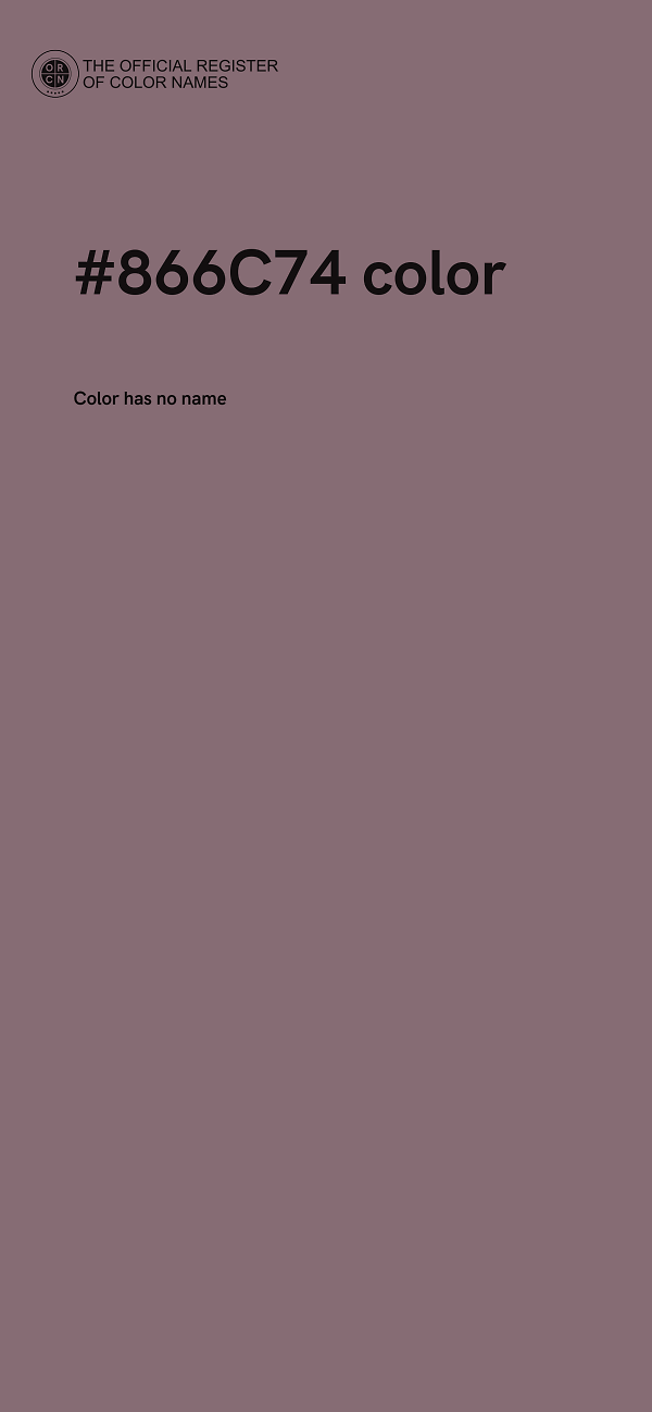 #866C74 color image