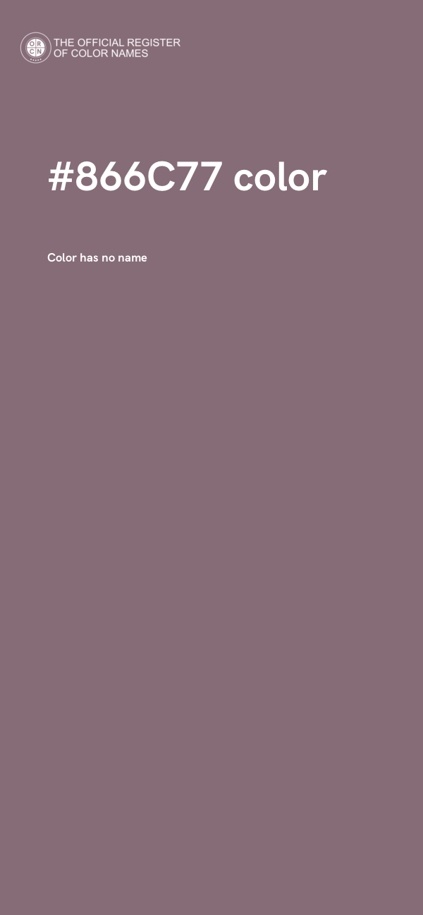 #866C77 color image