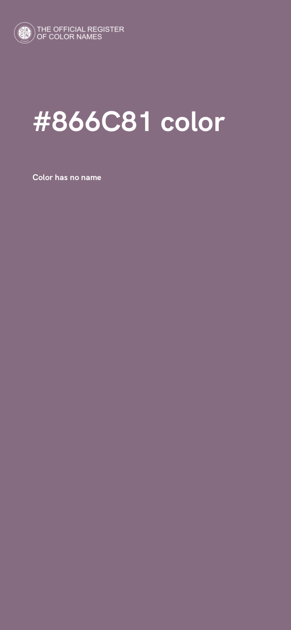 #866C81 color image