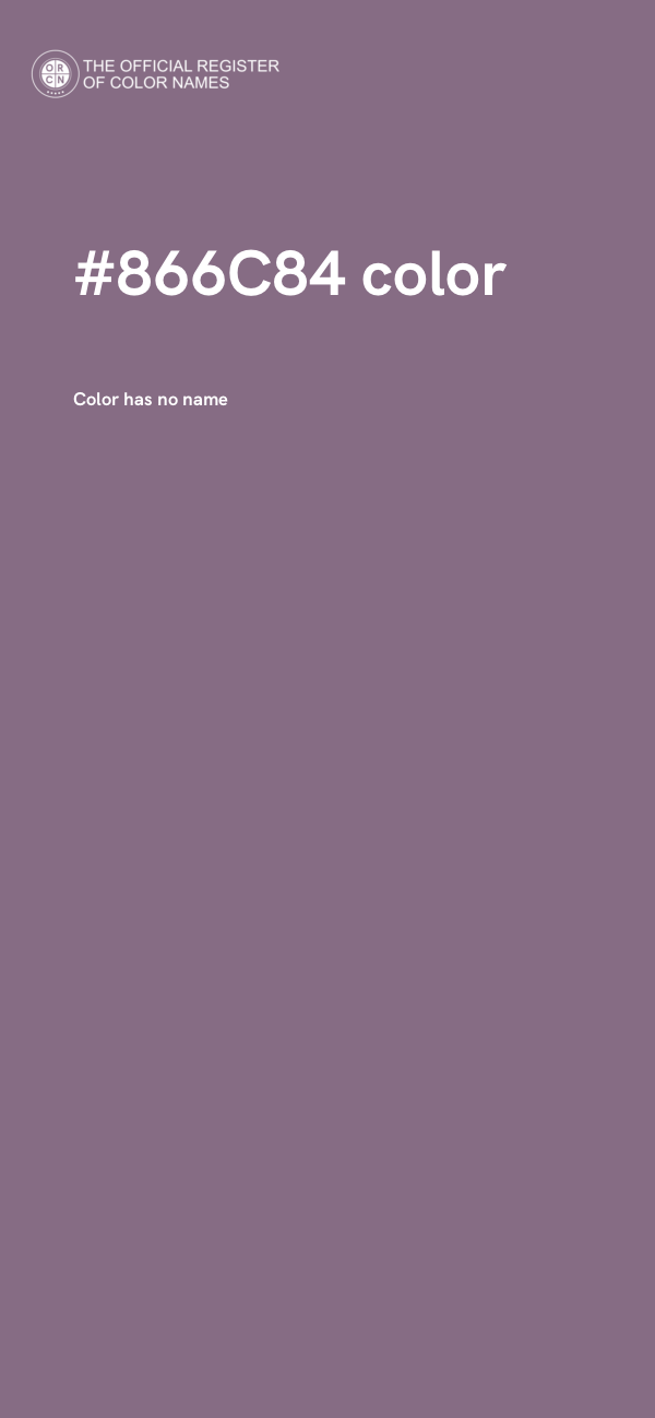 #866C84 color image