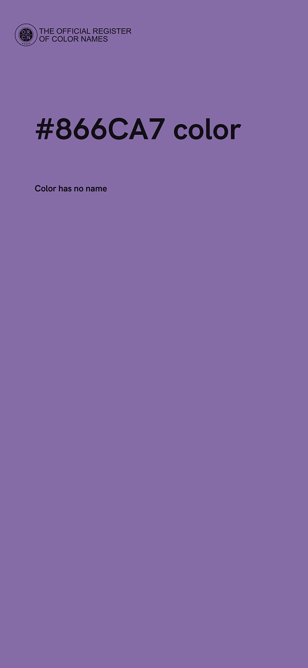 #866CA7 color image