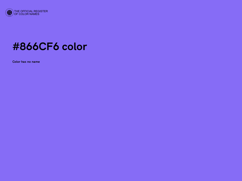 #866CF6 color image