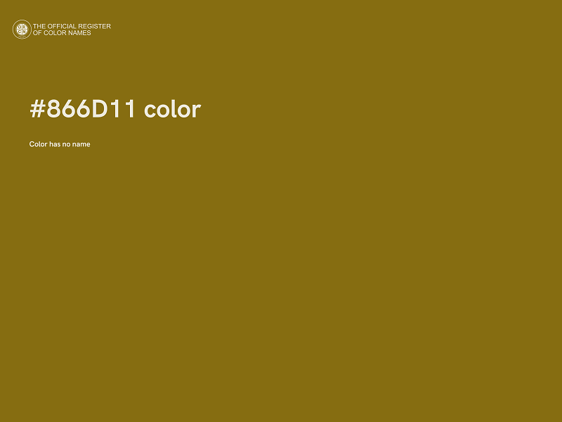 #866D11 color image