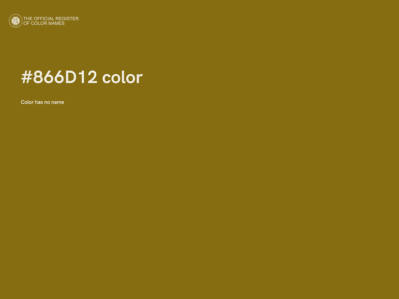 #866D12 color image