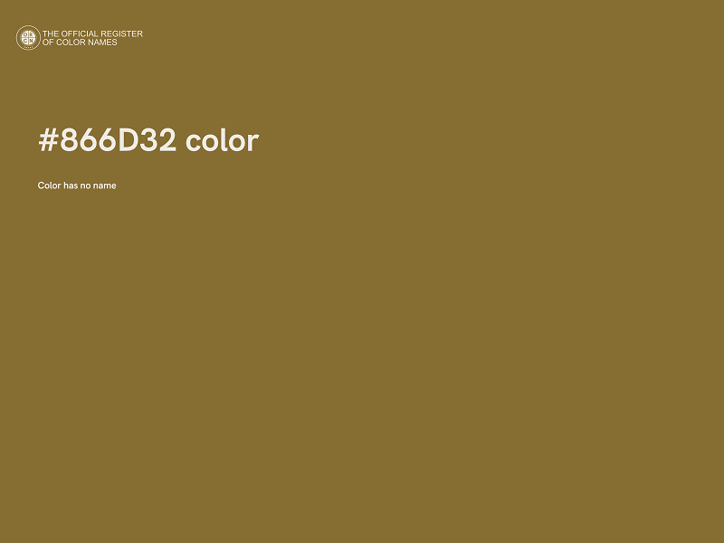 #866D32 color image