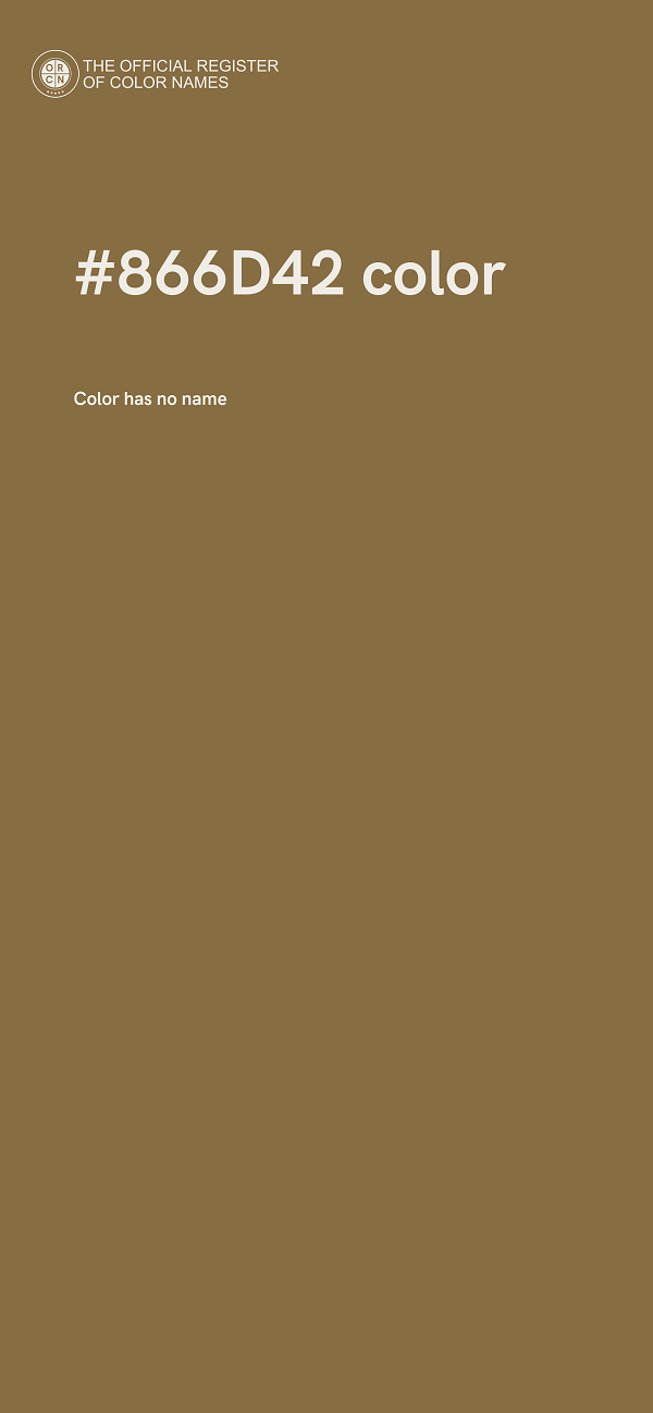 #866D42 color image