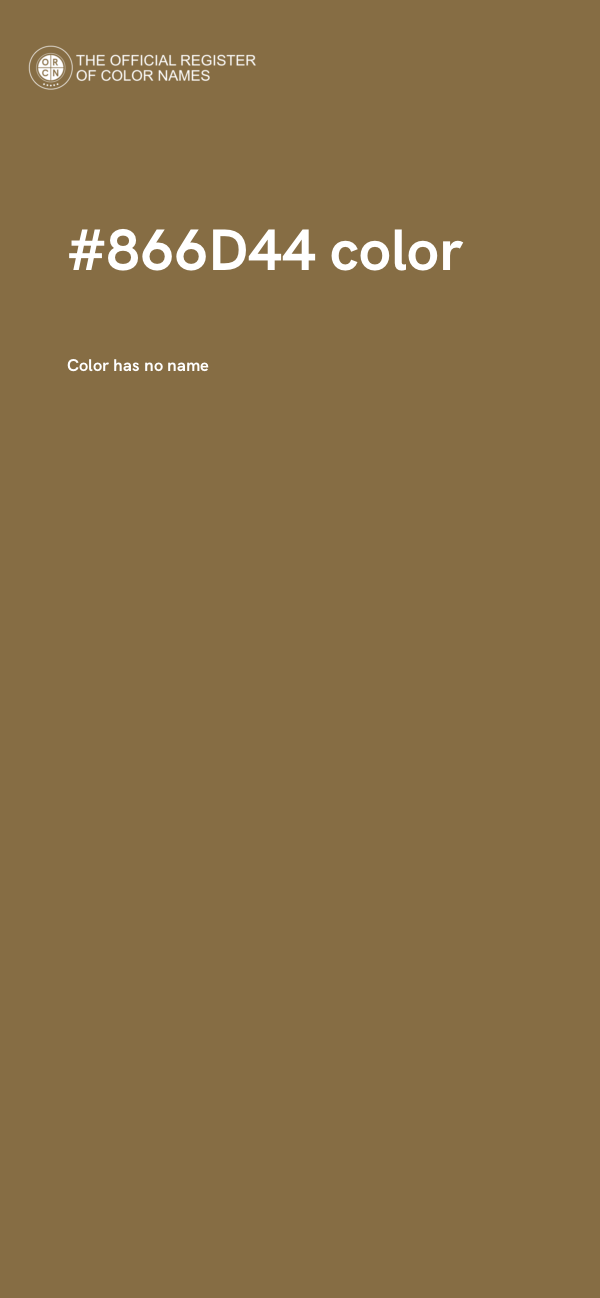 #866D44 color image