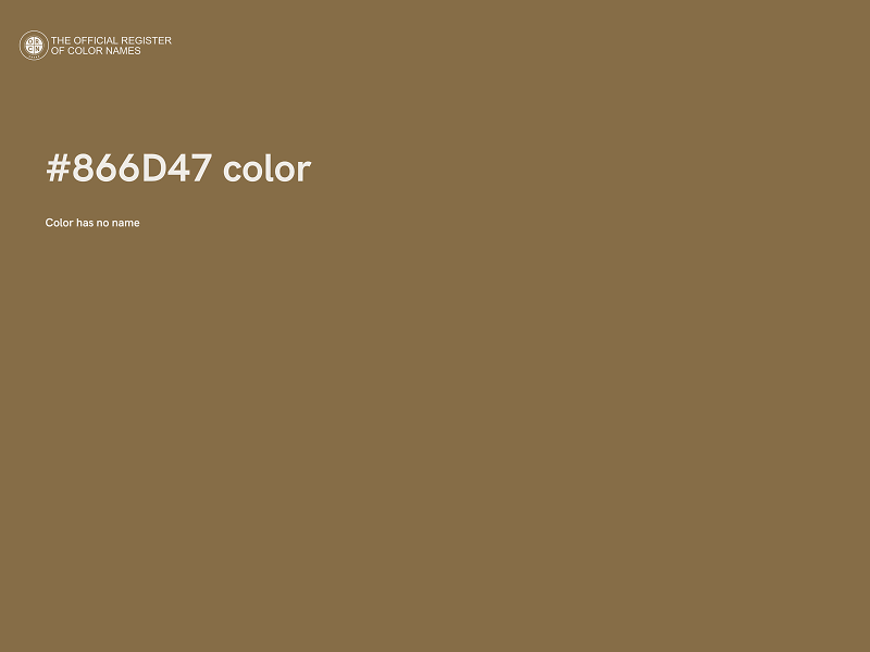 #866D47 color image