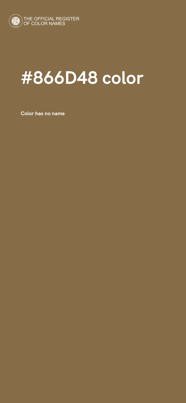 #866D48 color image