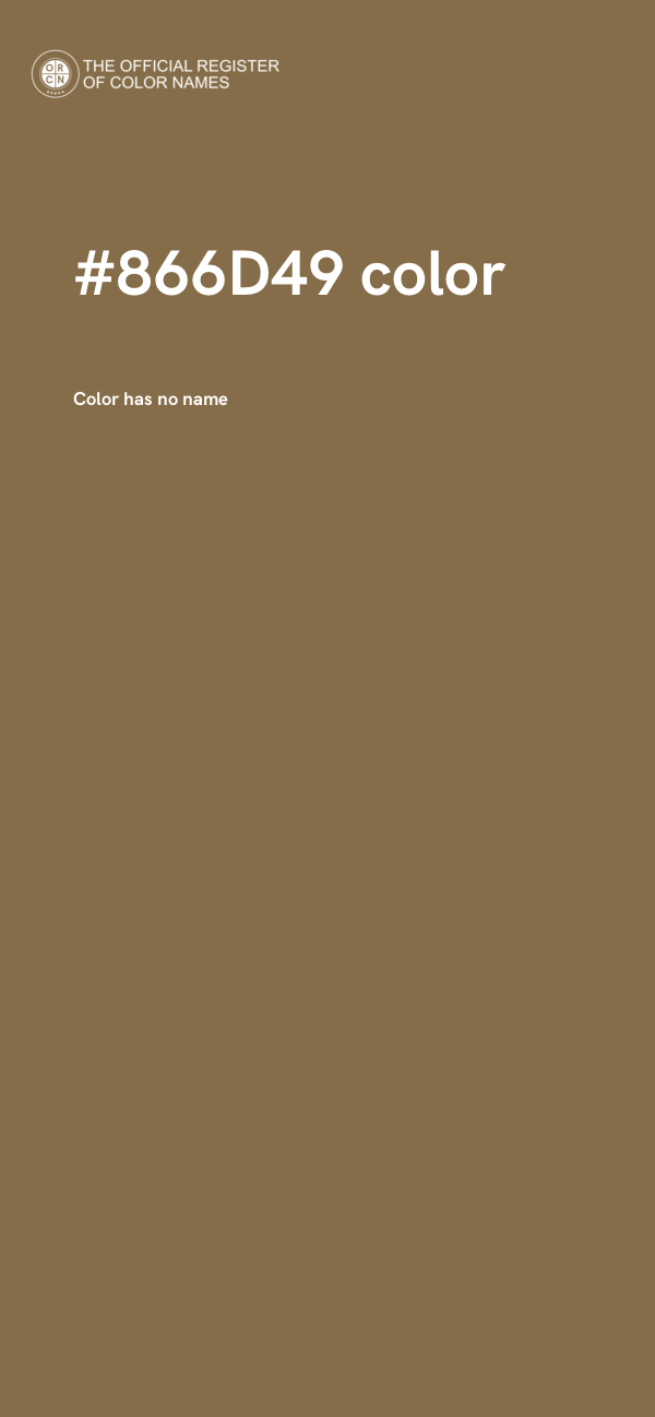 #866D49 color image