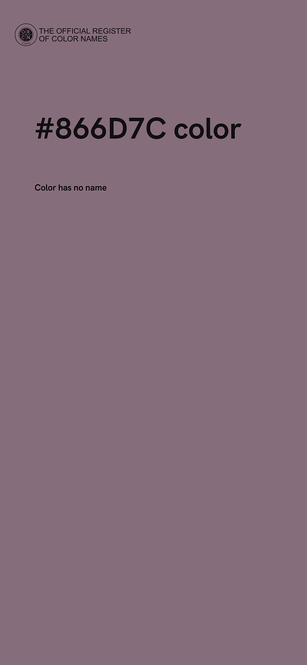#866D7C color image