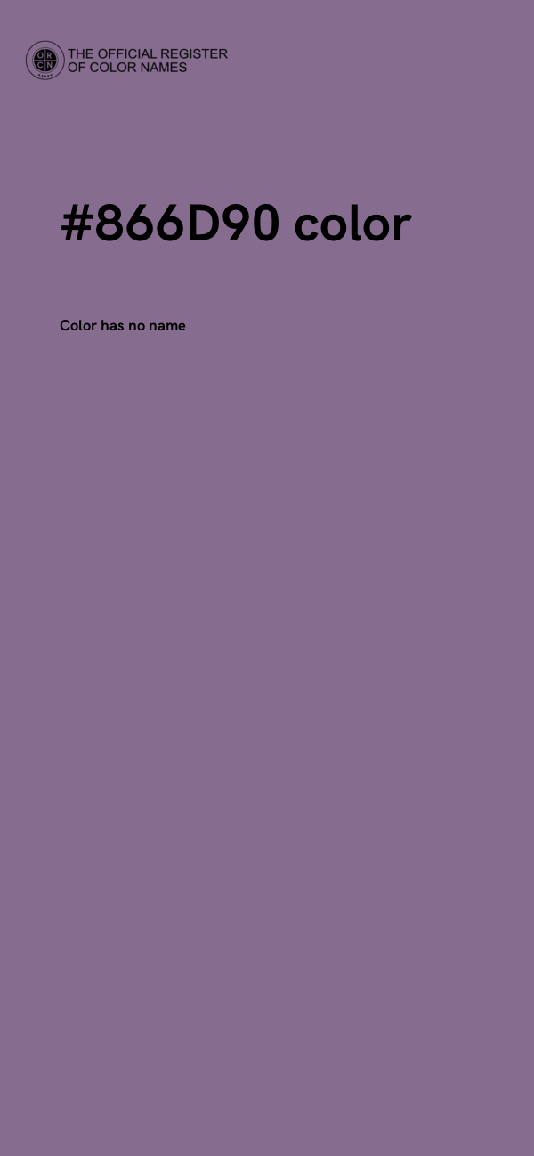 #866D90 color image